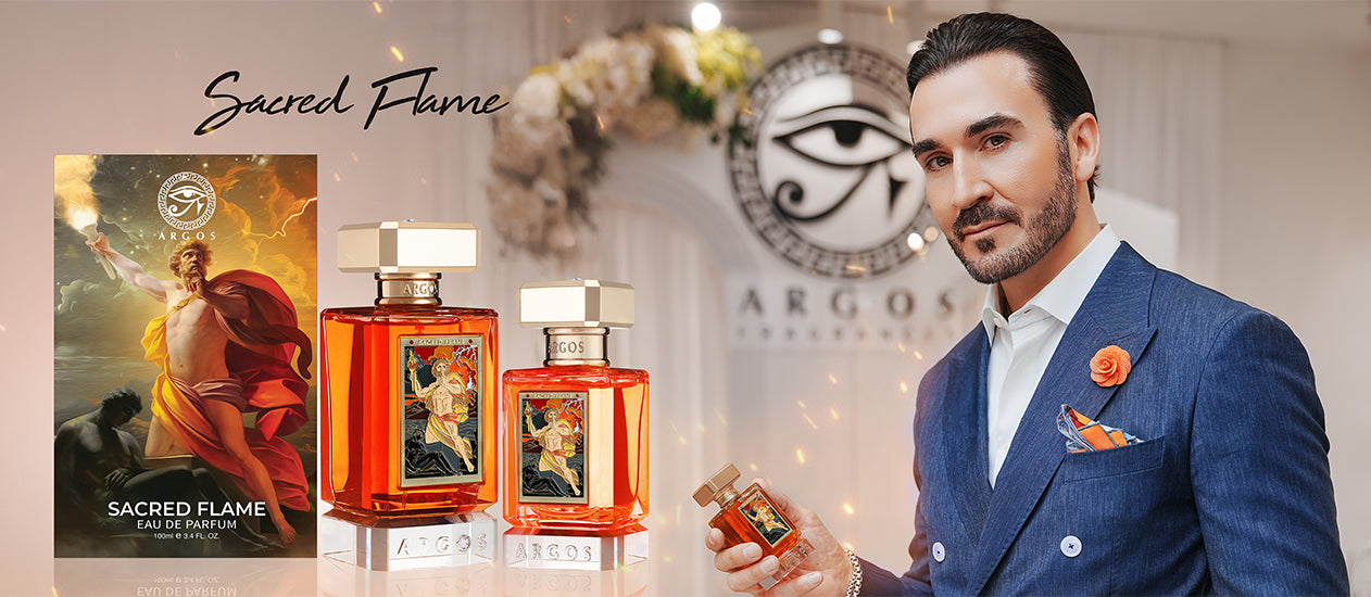 Argos Sacred Flame Perfume Banner with Christian Petrovich