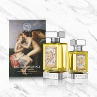 Argos Bacio Immortale New Crystal Added 100ml and 30ml Perfume with White Marble Background